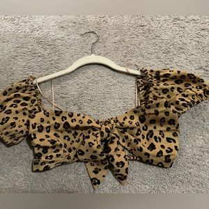 Signatures Cheetah Crop Shirt